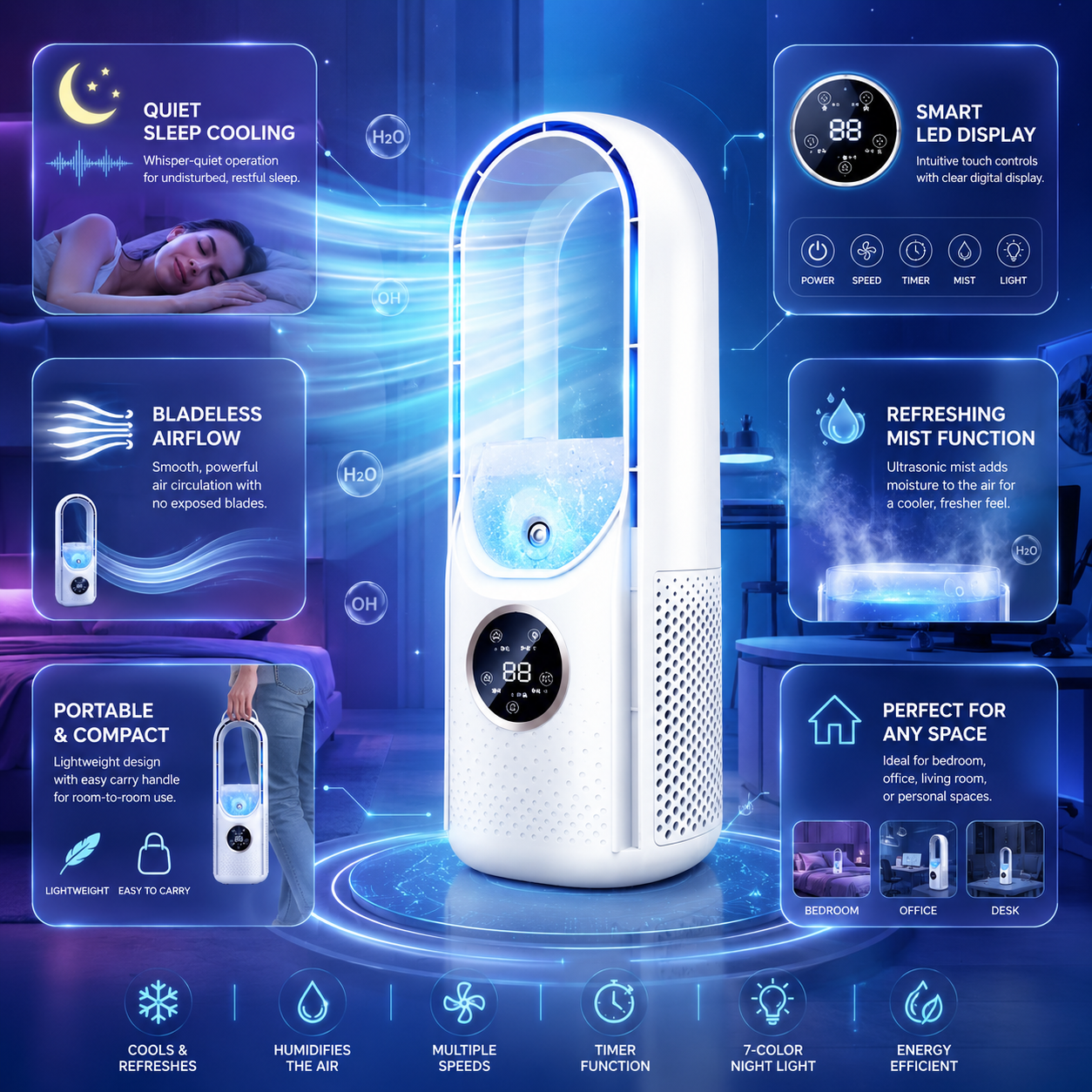 Moktan Sabai Portable Bladeless Air Cooler