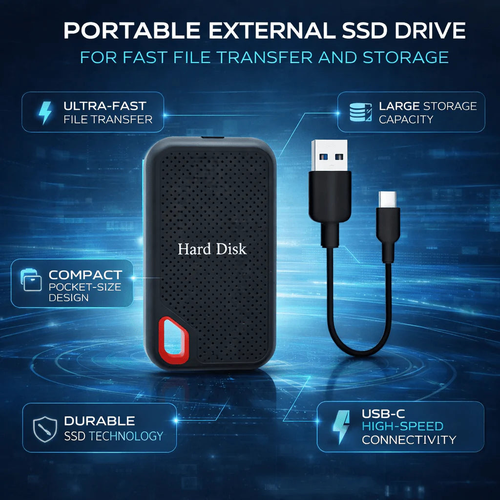 Moktan Sabai Portable External SSD 2TB USB-C Solid State Drive