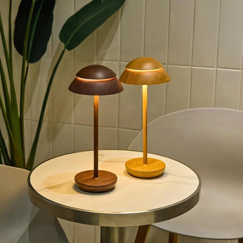 Moktan Sabai Portable Cordless Table Lamp with Adjustable Brightness – Battery Operated Minimalist Design for Home and Travel