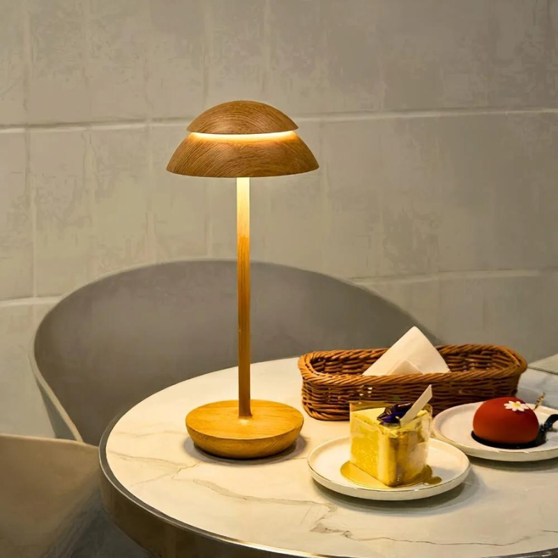 Moktan Sabai Portable Cordless Table Lamp with Adjustable Brightness – Battery Operated Minimalist Design for Home and Travel