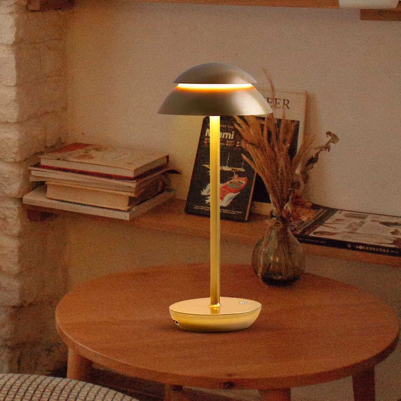 Moktan Sabai Portable Cordless Table Lamp with Adjustable Brightness – Battery Operated Minimalist Design for Home and Travel