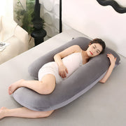 Moktan Sabai U-Shaped Full Body Pillow Side Sleeper Support Cushion 155cm Grey