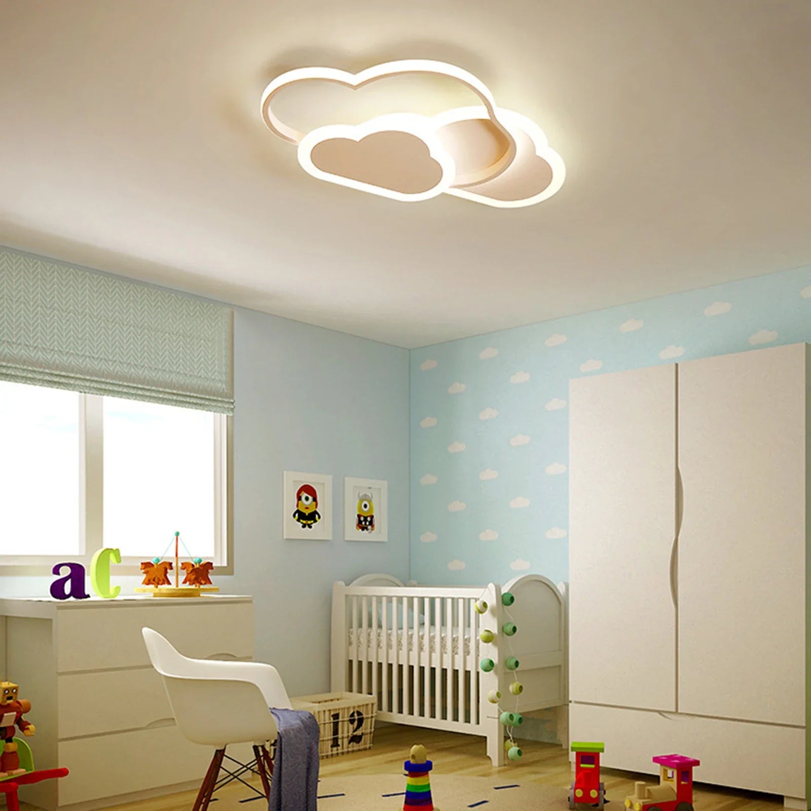 Moktan Sabai 32W LED Ceiling Light | Dimmable Remote Control Cartoon Ceiling Lamp Fixture