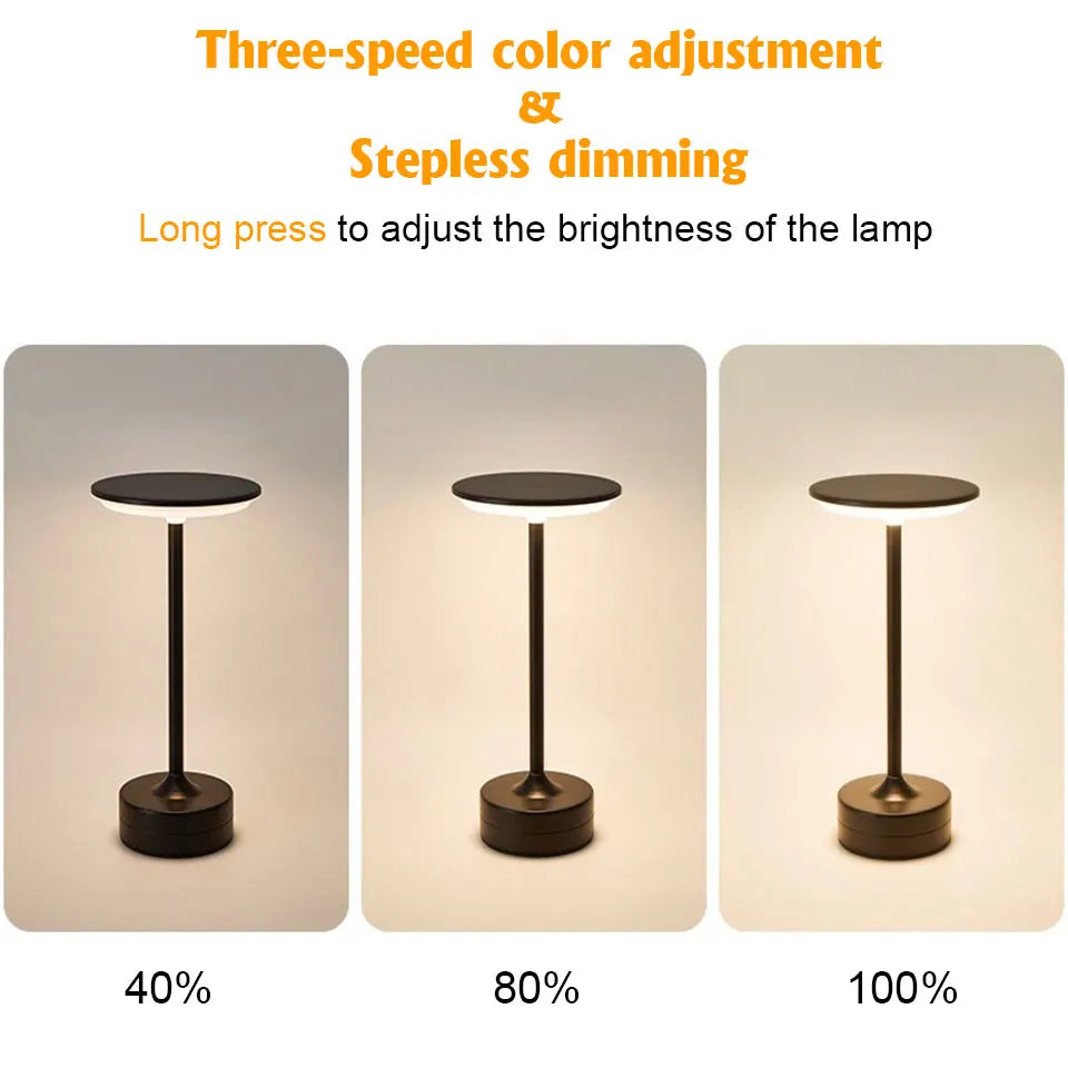 Moktan Sabai Touch Sensor LED Table Lamp USB Rechargeable Portable Night Light for Bedroom Bar