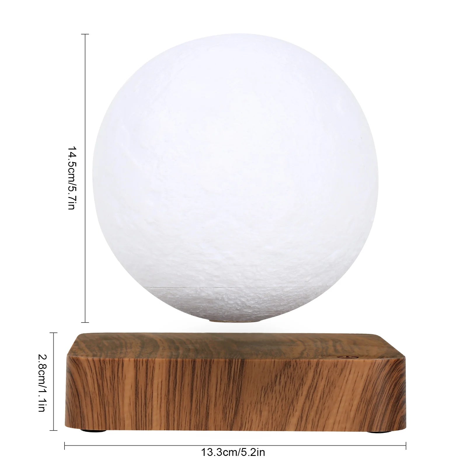Moktan Sabai 3D Floating Moon Lamp Magnetic Levitating LED Night Light Rotating Desk Decor