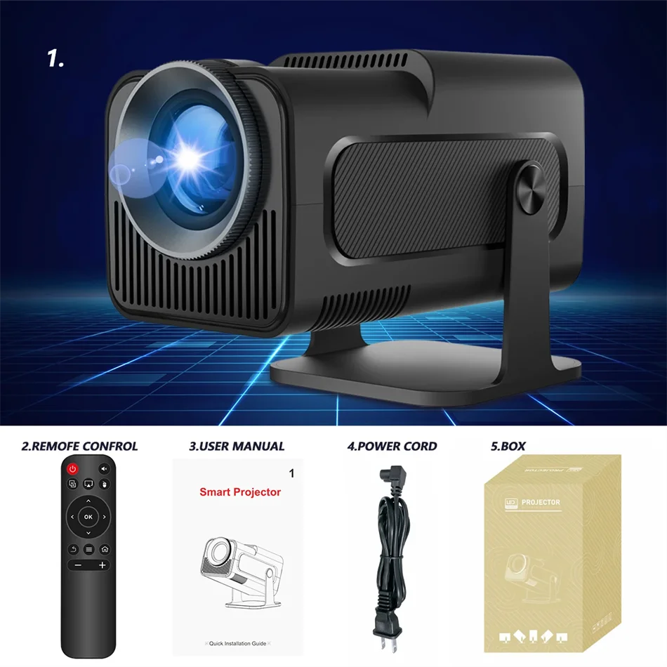 Moktan Sabai 2025 4K Android 11 Projector 1080P 390ANSI Dual WiFi6 BT5.0 Portable Cinema