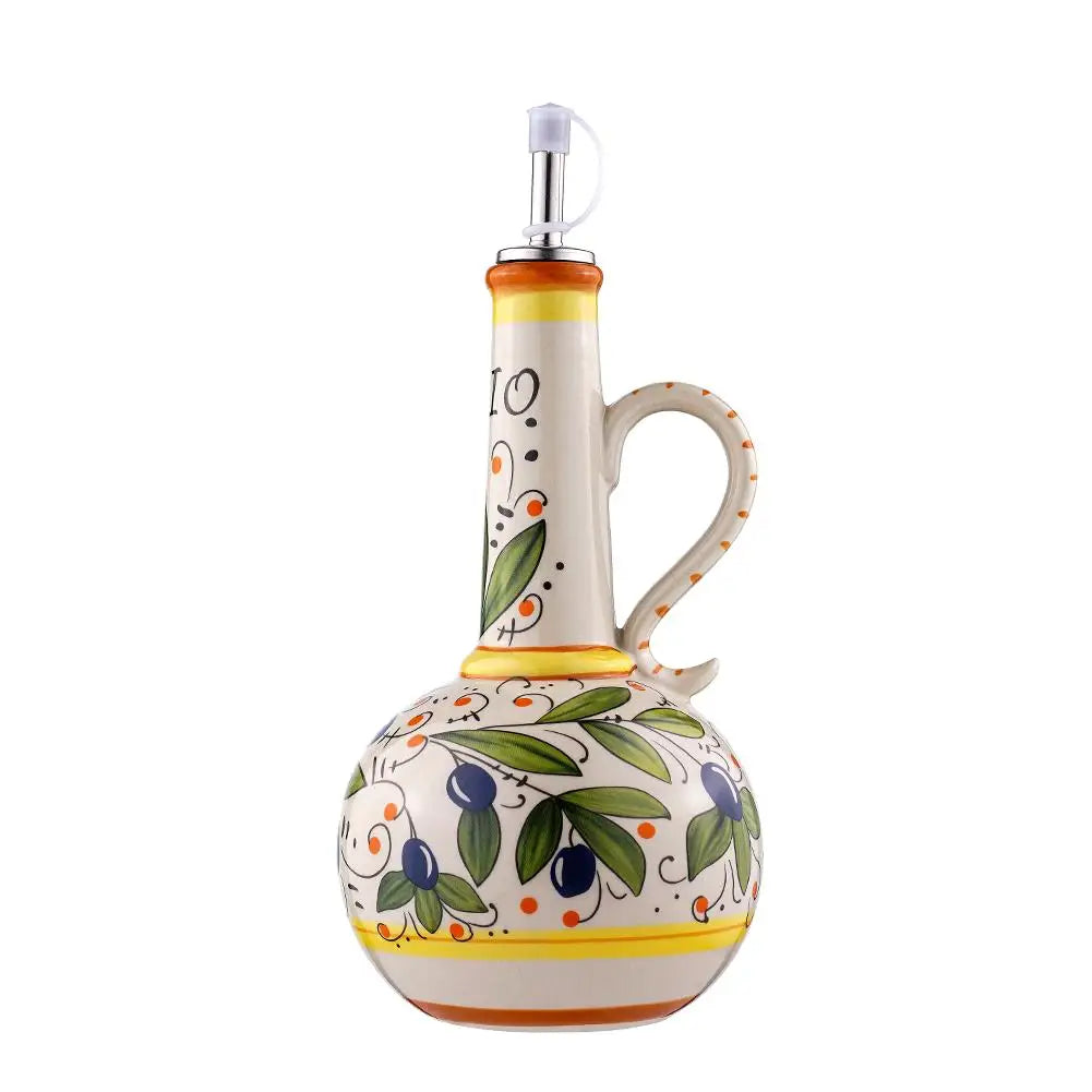 Moktan Sabai Ceramic Olive Oil Bottle | Mediterranean Dispenser
