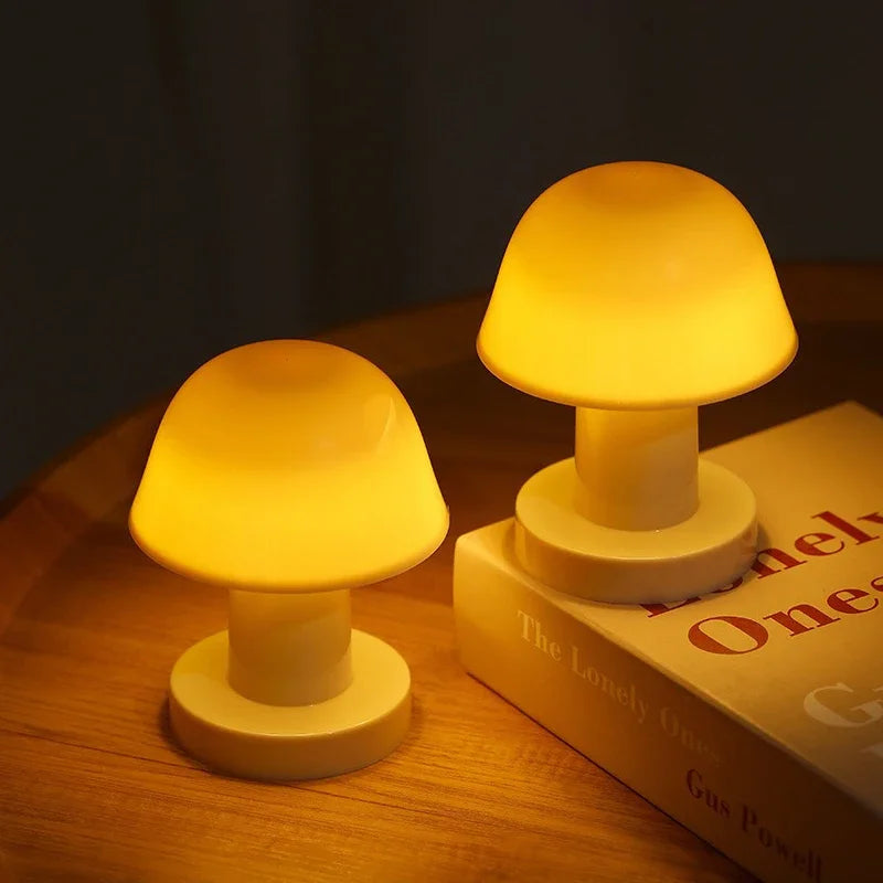Moktan Sabai Mini Mushroom LED Night Light Battery Powered Portable Desk Lamp Home Decor