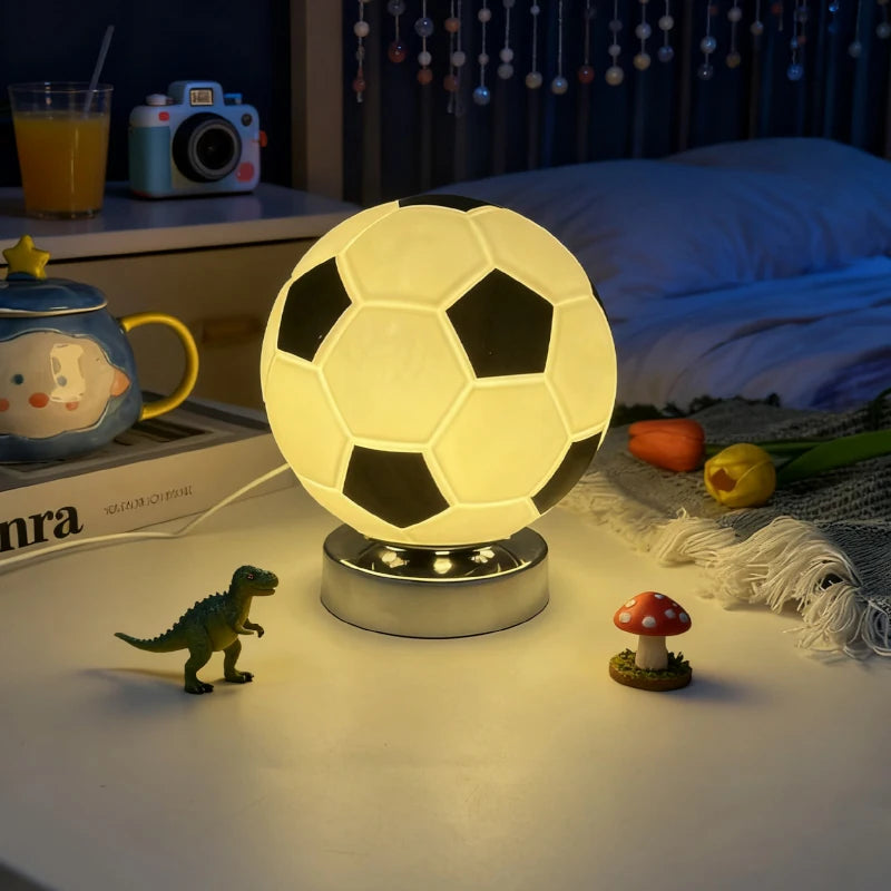Moktan Sabai Football Table Lamp LED Desk Light Sports Bedroom Nightstand Home Decor