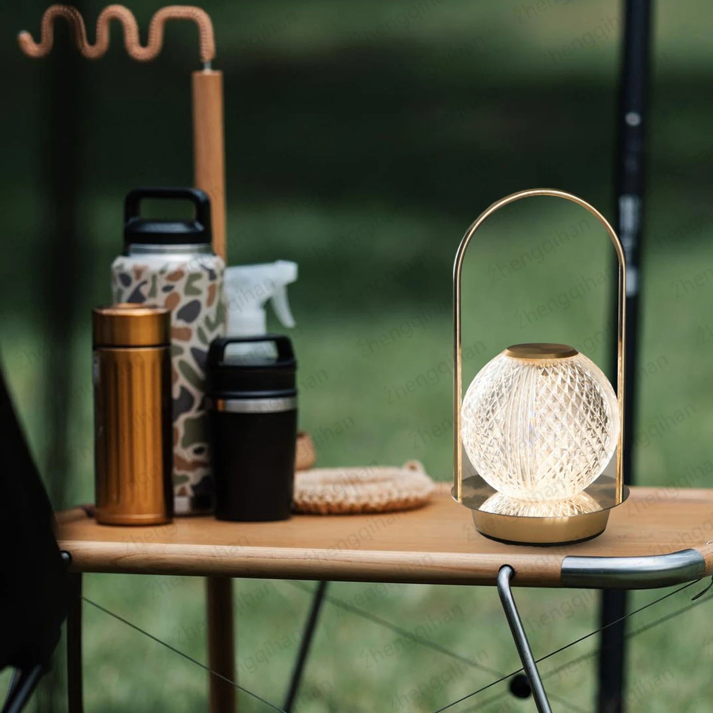 Wireless Crystal LED Table Lamp – Rechargeable Touch Night Light for Bedroom Bar