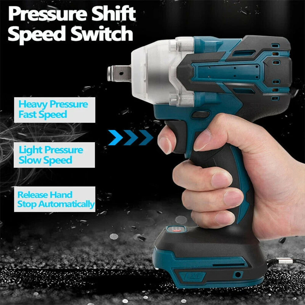 Moktan Sabai 1/2'' Brushless Cordless Impact Wrench 520NM 18V Battery High Torque Tool