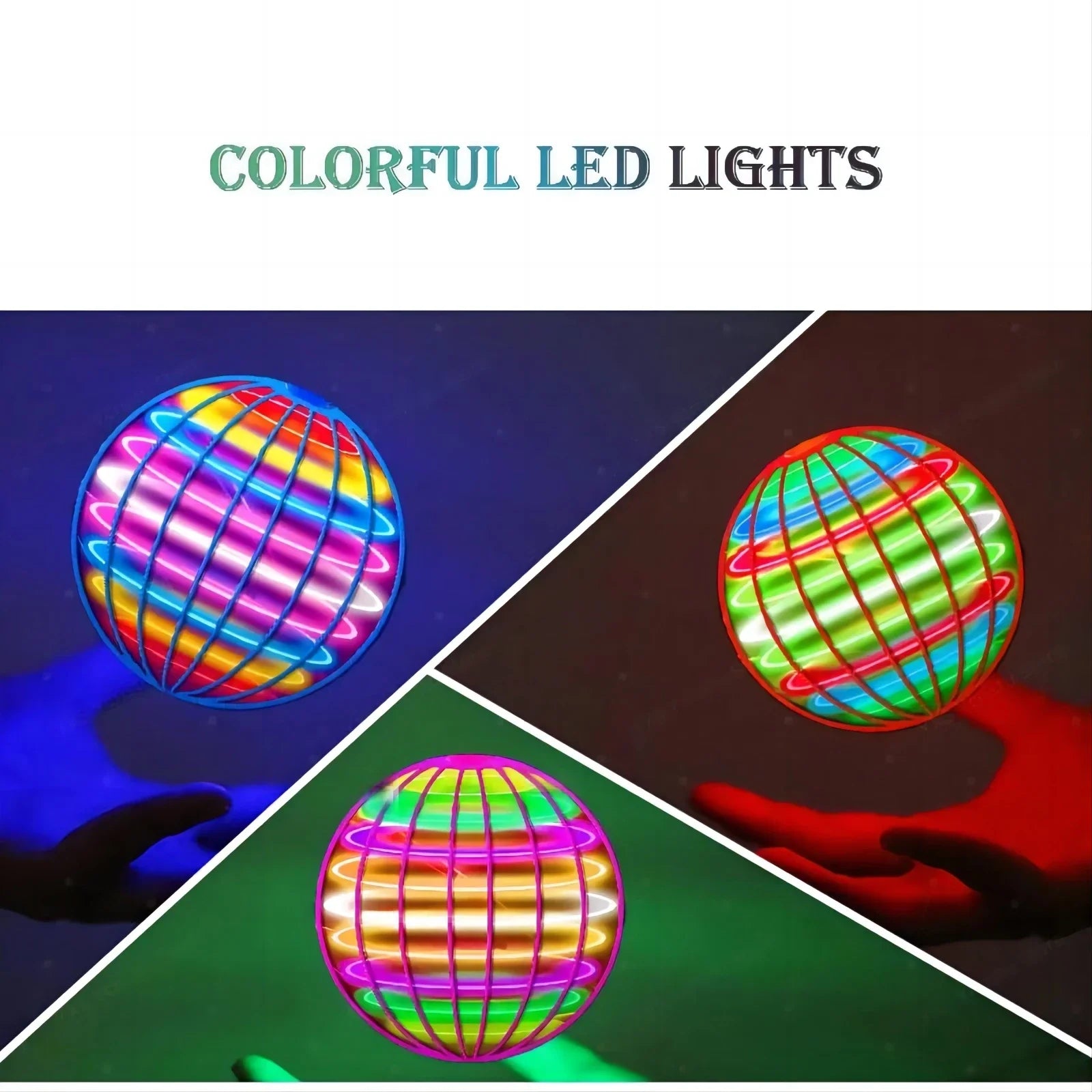 Moktan Sabai Flying LED Ball Toy for Kids – Hand Controlled 360° Rotating Cosmic Globe