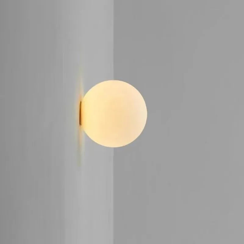 Moktan Sabai Glass Ball Wall Sconce LED Bedroom Bedside Living Room Bathroom Minimalist Light