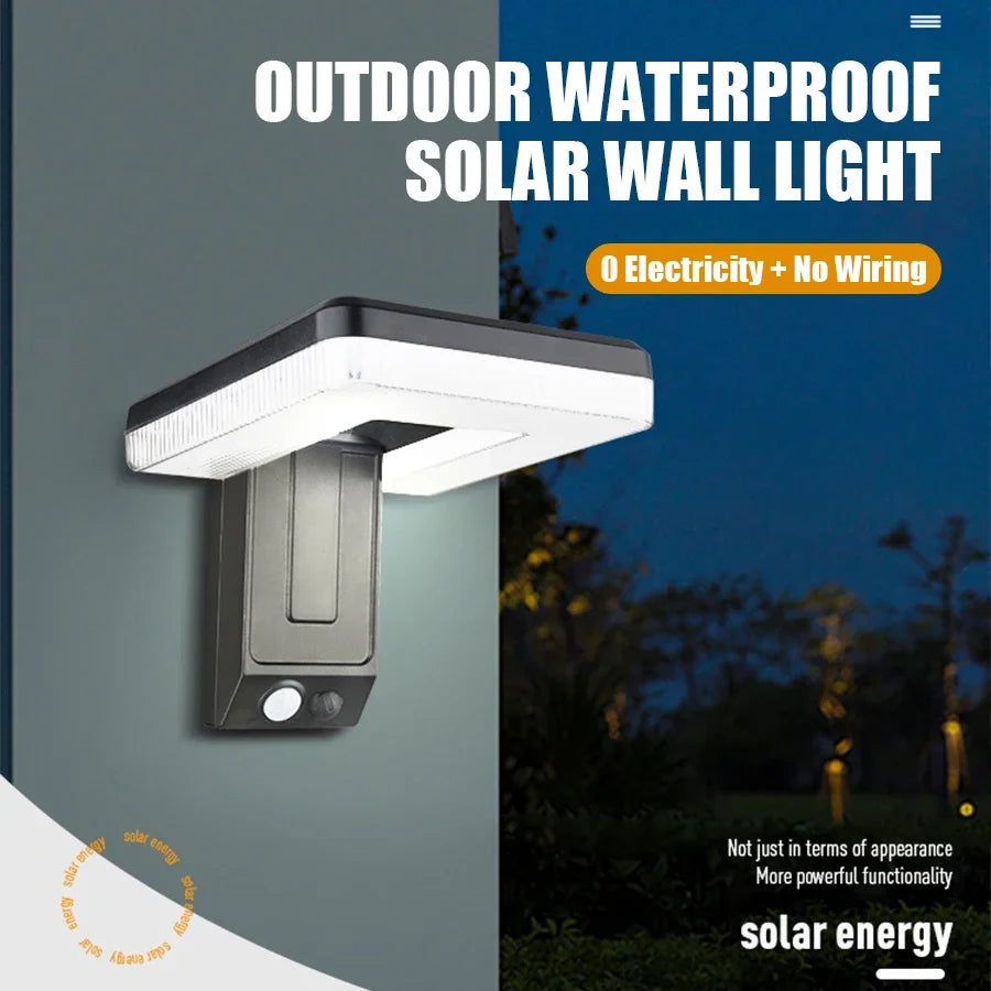 Solar Motion Sensor Wall Light – Outdoor LED IP65 Security Light for Patio/Garage