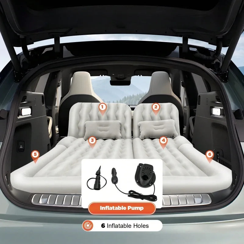 Moktan Sabai Portable Air Mattress with Pump Inflatable Car Bed SUV Back Seat Camping Travel