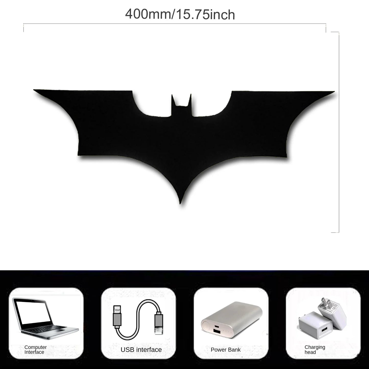 ZK50 Color Changing LED Night Light Bat Wing Wall Lamp Remote Bedside Ambient Light