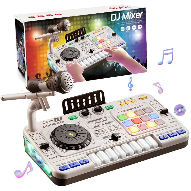 Moktan Sabai Kids DJ Mixer Music Toy with Microphone Educational Musical Playset