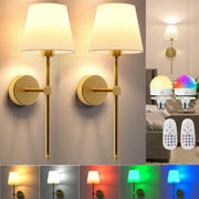 Moktan Sabai Wireless Rechargeable Wall Lamp Dimmable LED Battery Light with Remote Control