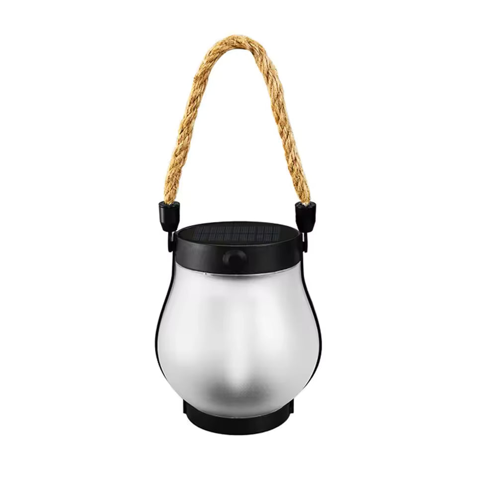 Moktan Sabai Solar Lanterns Outdoor – Waterproof Solar-Powered Lantern with Flickering Flame Effect for Garden and Patio