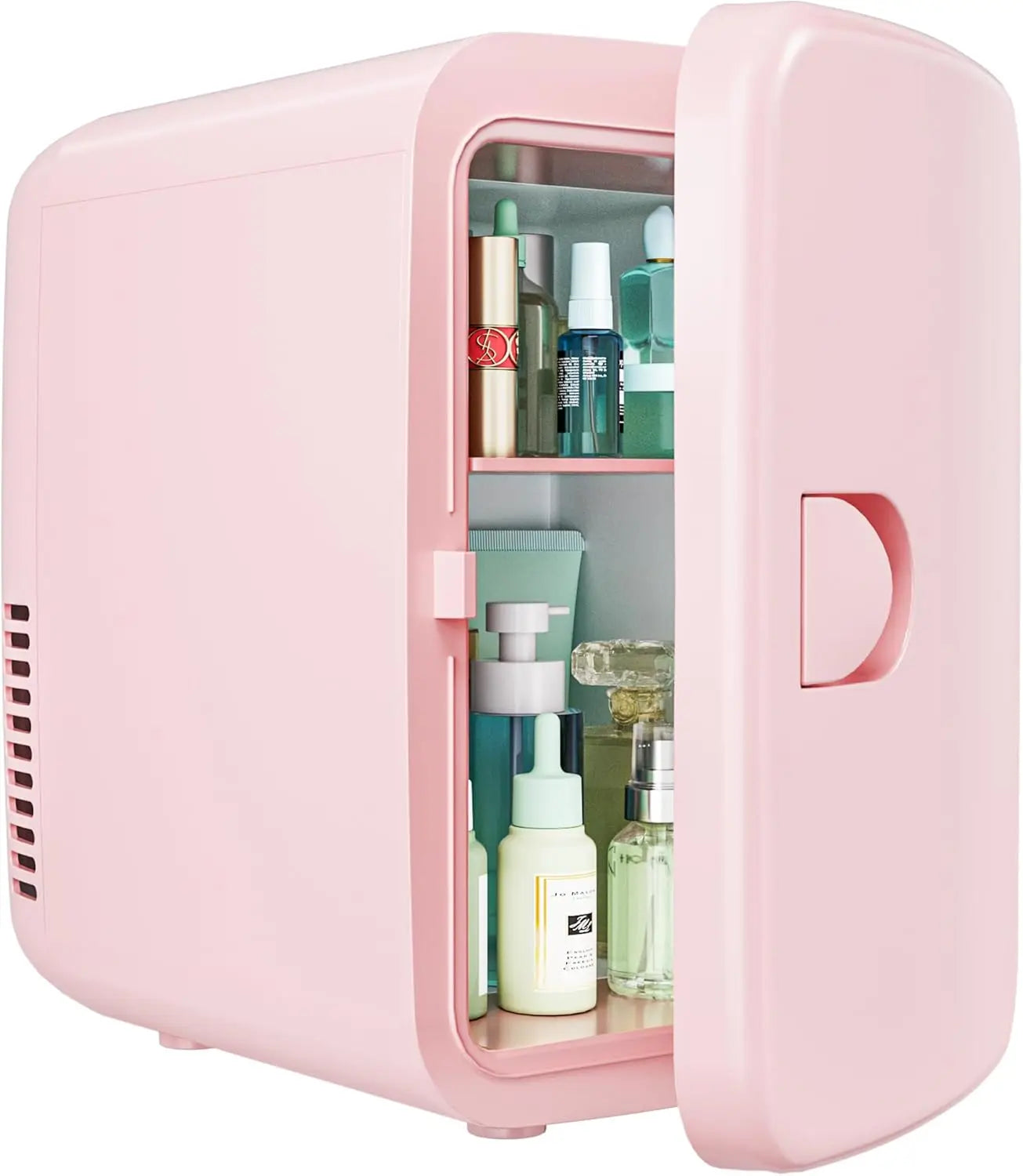 Moktan Sabai Pink 4L Mini Fridge Portable AC/DC Skincare Cosmetics Beverage Cooler Pink