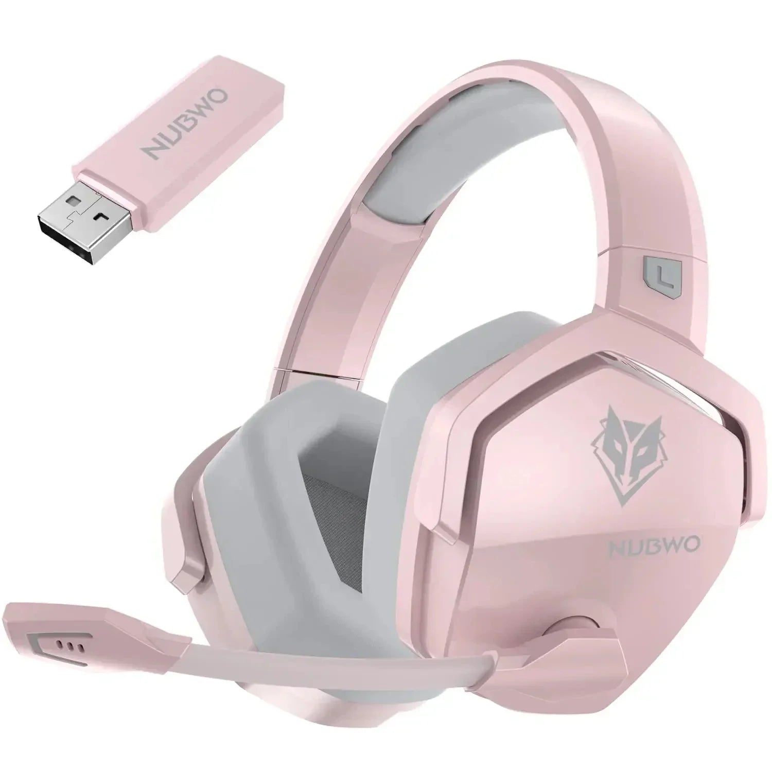 Moktan Sabai Dual Wireless Gaming Headset with Mic ANC for PS5 PC Mobile Switch Pink