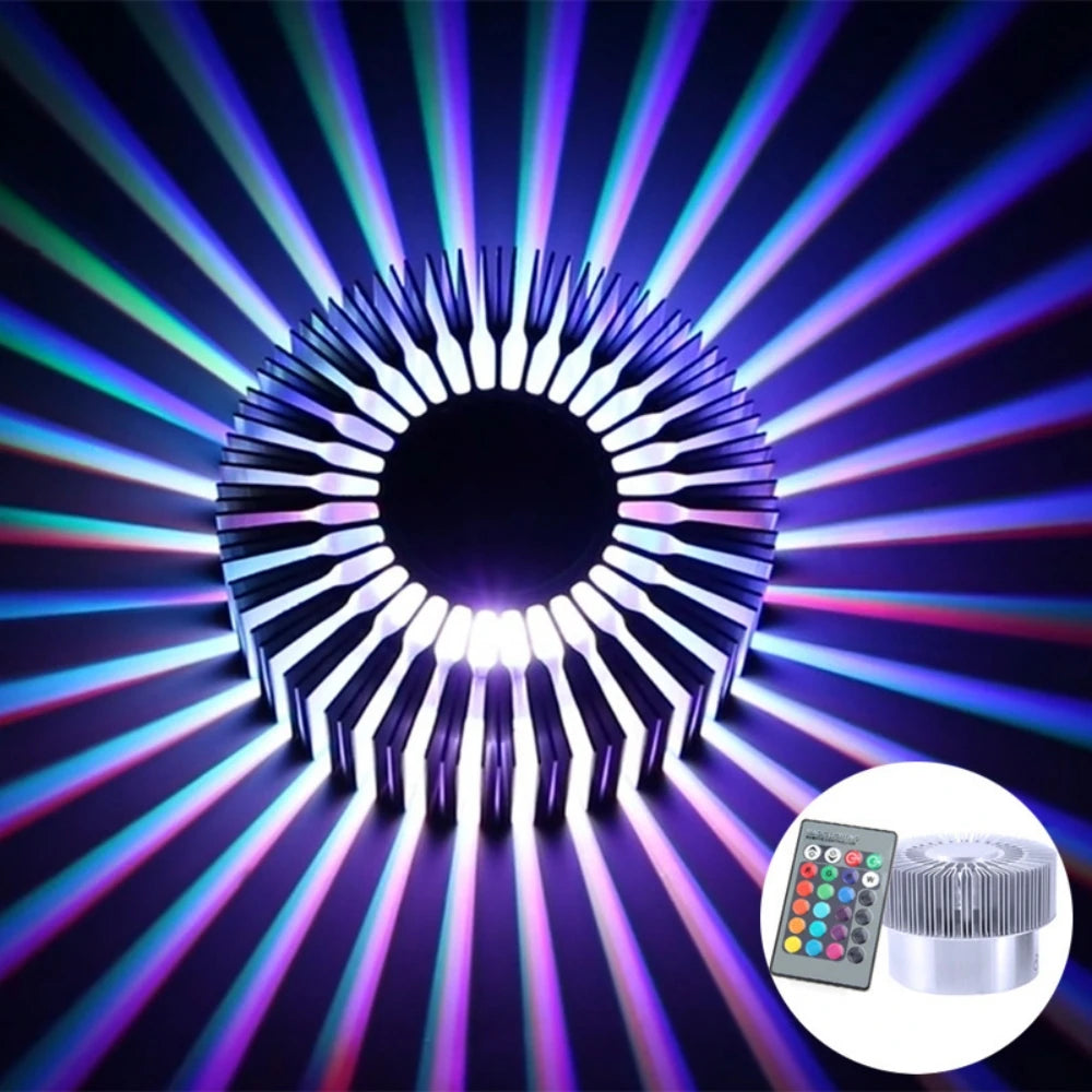 Moktan Sabai Sunflower LED Wall Lamp RGB Projection Corridor Indoor Creative Light 3W RGB With Remote