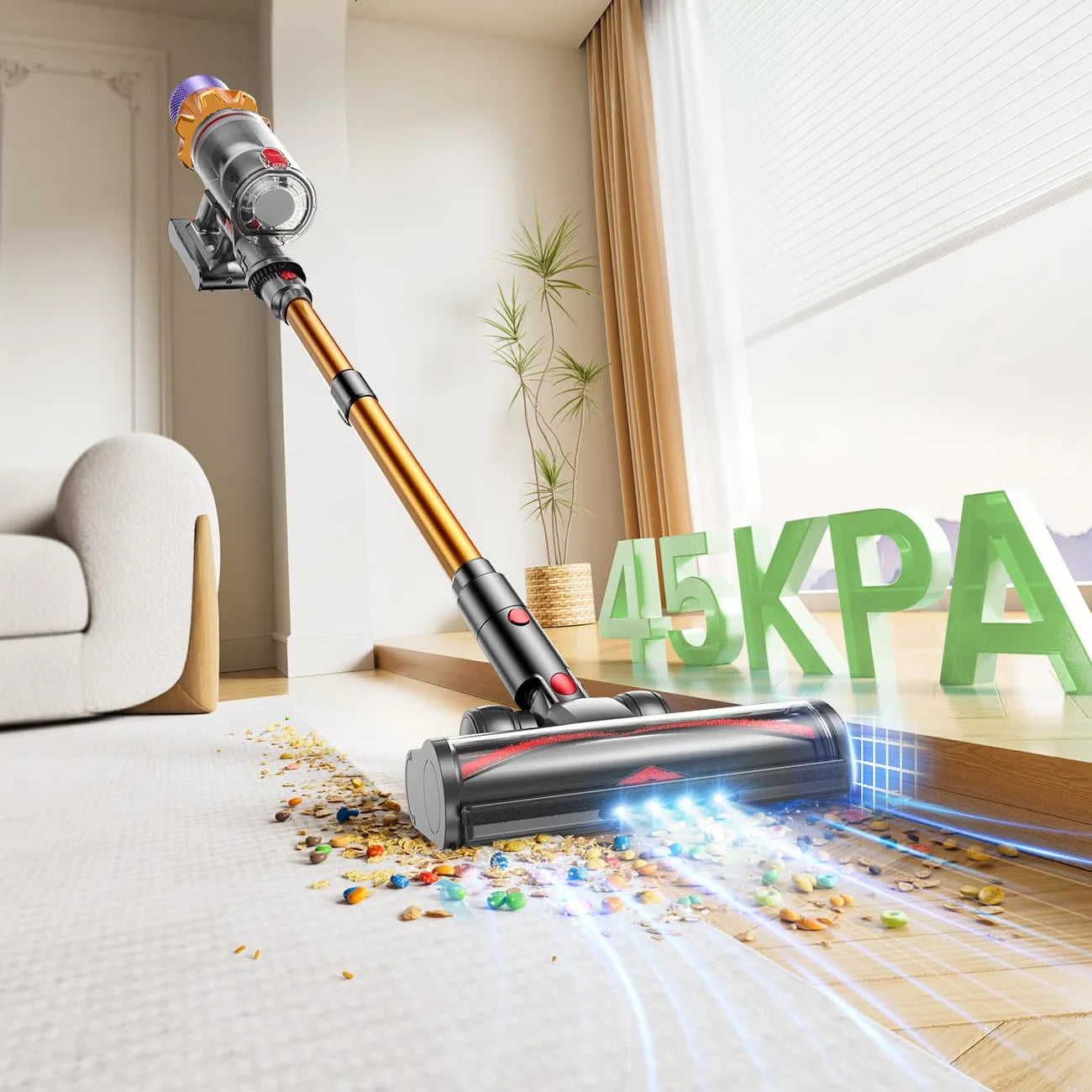Moktan Sabai 550W Cordless Vacuum Cleaner 45000Pa Powerful Brushless Motor Handheld Home