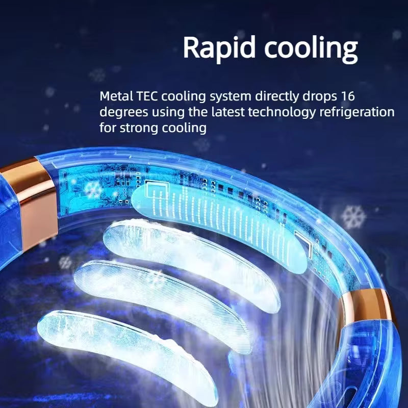 Moktan Sabai Portable Neck Fan | Bladeless Design with Rechargeable Battery | Lightweight Cooling Solution for Instant Comfort