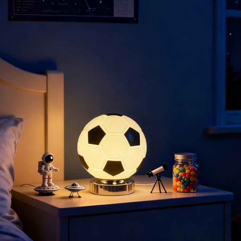 Moktan Sabai Football Table Lamp LED Desk Light Sports Bedroom Nightstand Home Decor