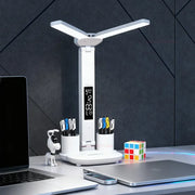 Moktan Sabai LED Eye Protection Desk Lamp Double Head Rechargeable Dimmable Light for Study 2-headed plug in