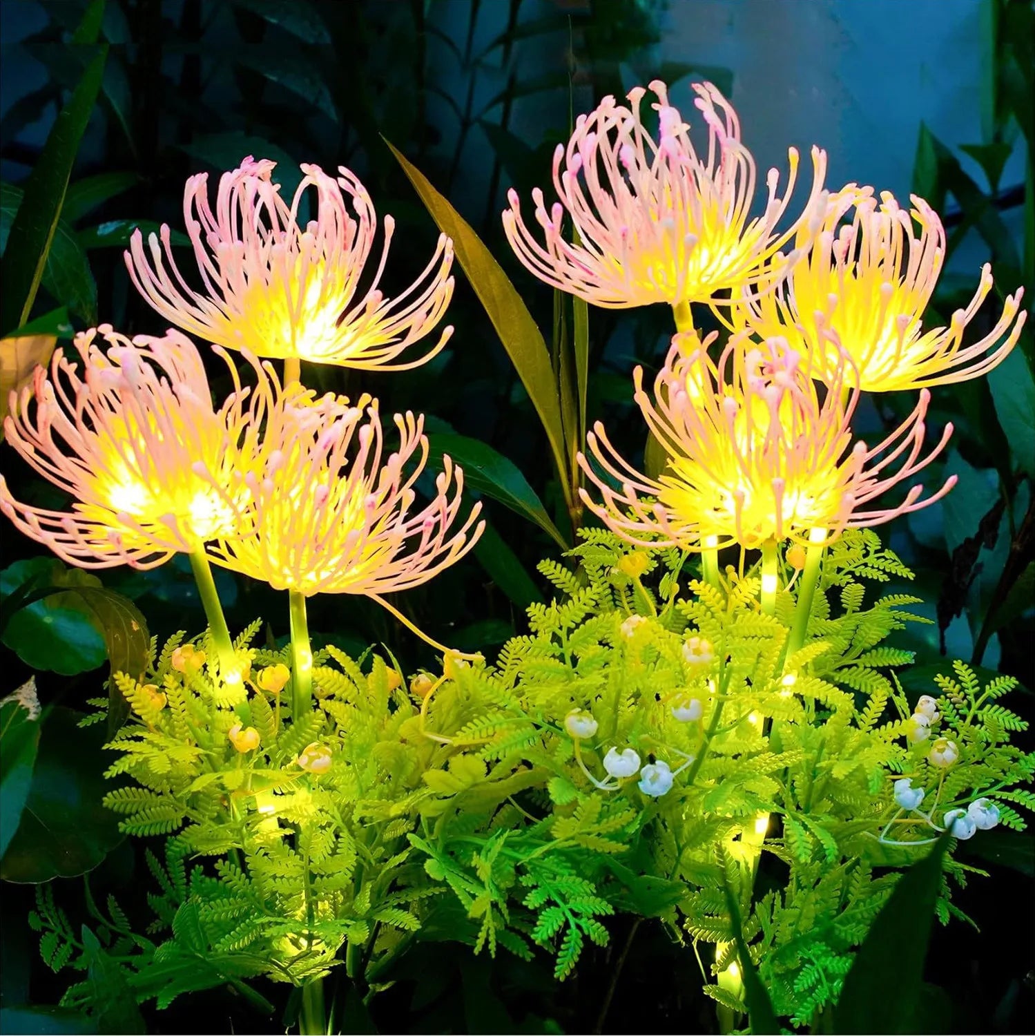 Moktan Sabai Outdoor Solar Garden Lights Flower Yard Lawn Courtyard Decoration Waterproof LED pink 1PC