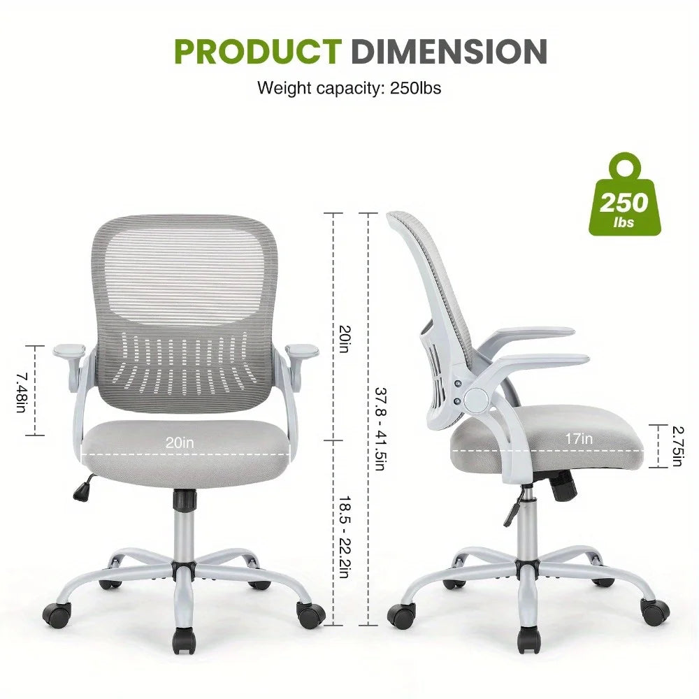 Moktan Sabai Ergonomic Mesh Office Chair Adjustable Armrests Lumbar Support Desk Chair