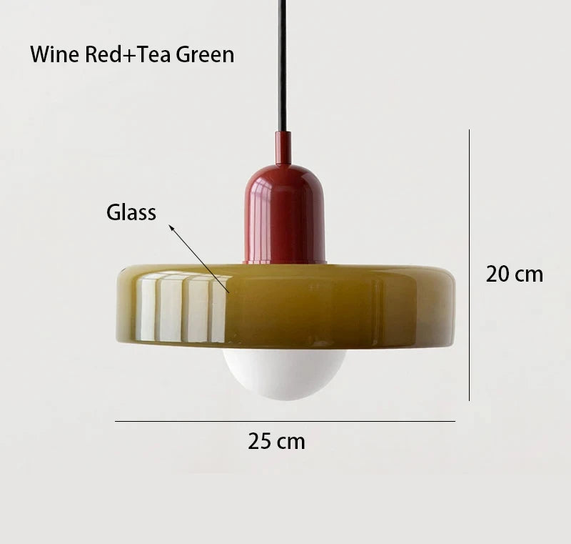 Moktan Sabai Nordic Bauhaus Glass Chandelier – Retro Dining Room Pendant Light for Living Room brown 1 110V