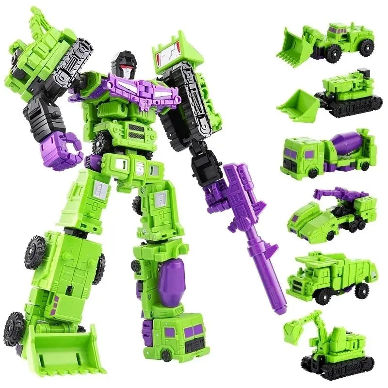 Moktan Sabai 6-in-1 Transforming Robot Action Figure 22cm Convertible Toy for Kids