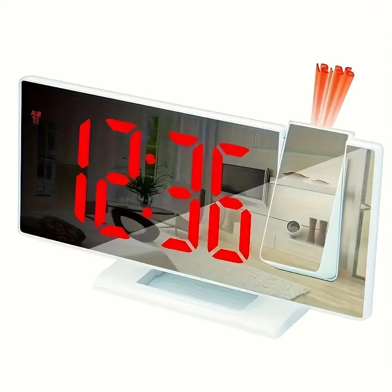 Moktan Sabai Projection Alarm Clock Large Digital Screen Multifunction Luminous Ceiling Clock D2363-WR