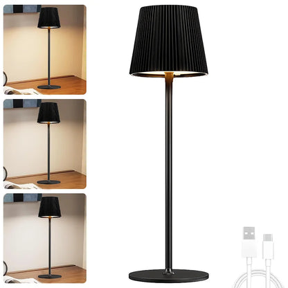 Wireless LED Table Lamp Rechargeable Touch Adjustable Night Light for Bedroom