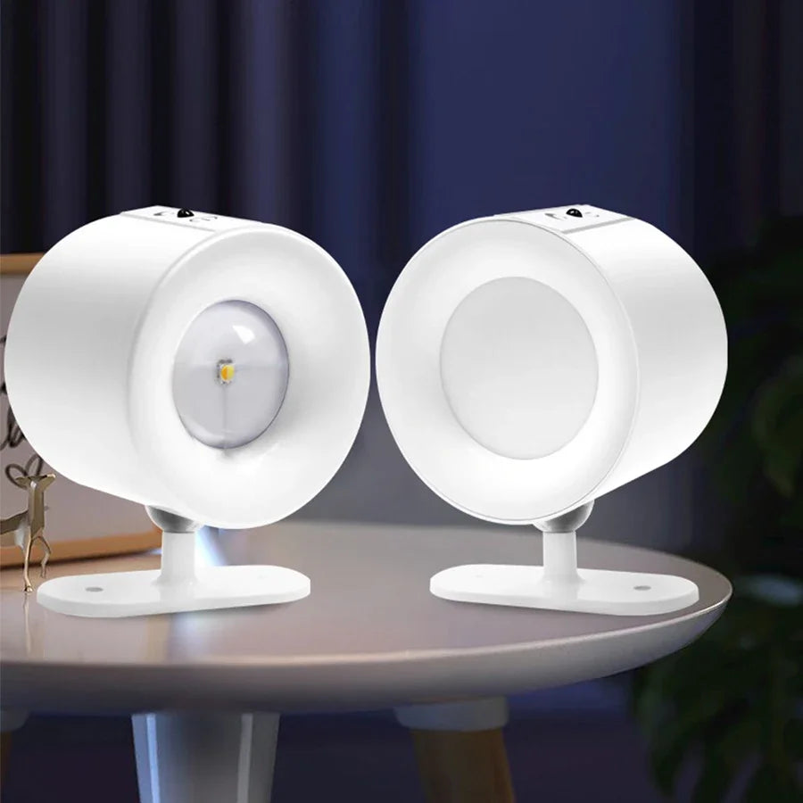 Moktan Sabai Wireless LED Wall Sconce Light 360° Rotatable Touch Control 3 Color Bedroom Lamp
