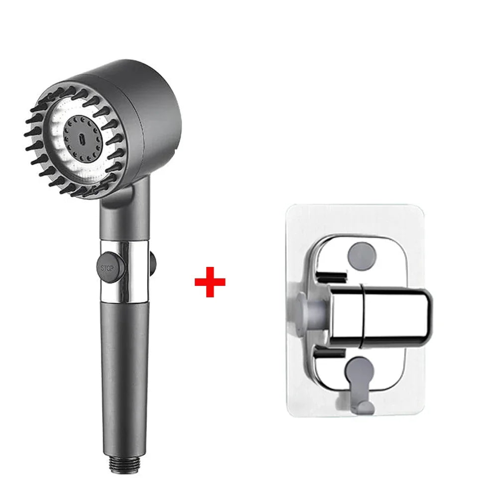 Moktan Sabai High Pressure Handheld Shower Head 3 Modes Filter Spa Spray with ON/OFF Water Save Shower set 1
