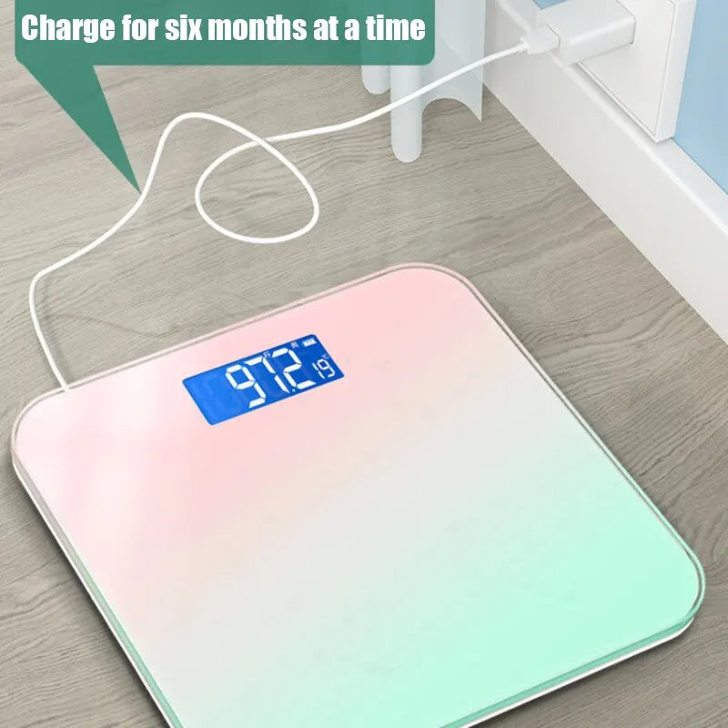 Moktan Sabai Digital Bathroom Scale Glass LED Display Body Weight Scale Smart Electronic Balance