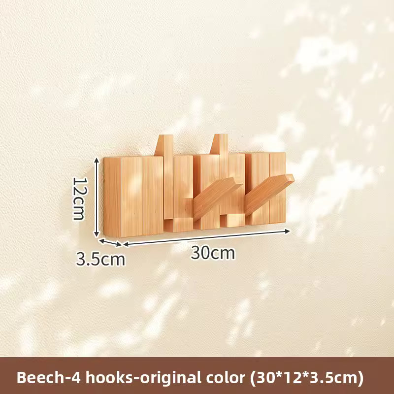 Moktan Sabai Wooden Piano Coat Rack Wall Mounted Solid Wood Hooks 4 6 8 Hook Organizer