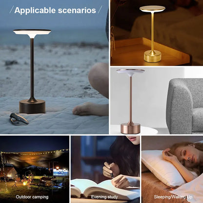 Touch Sensor LED Table Lamp USB Rechargeable Portable Night Light for Bedroom Bar