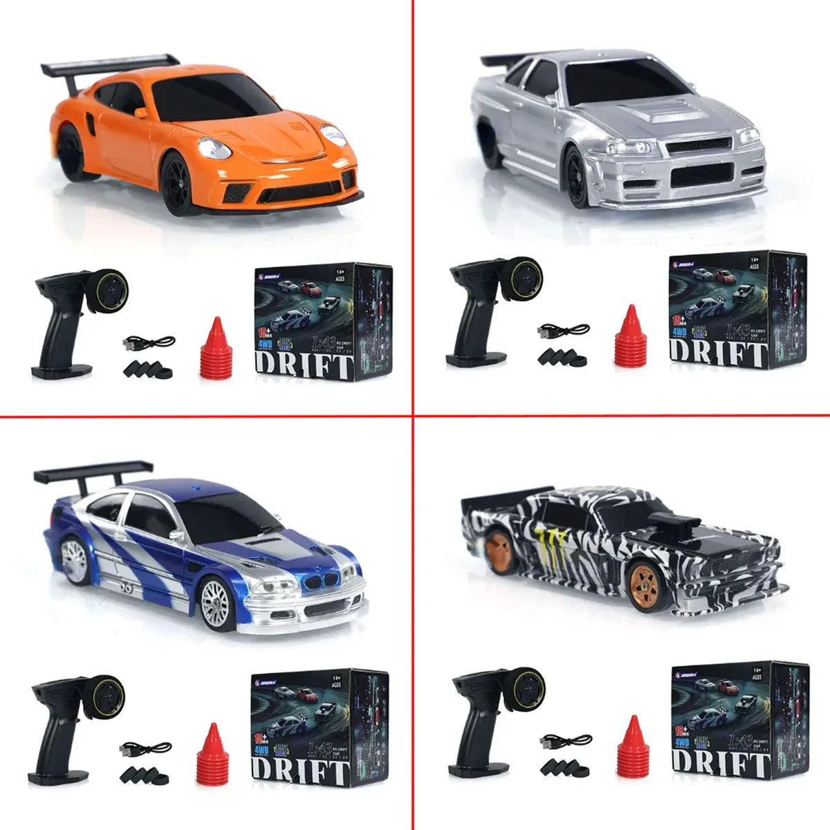 Moktan Sabai Mini RC Drift Car 1:43 Scale 4WD Remote Control Racing Vehicle Toy