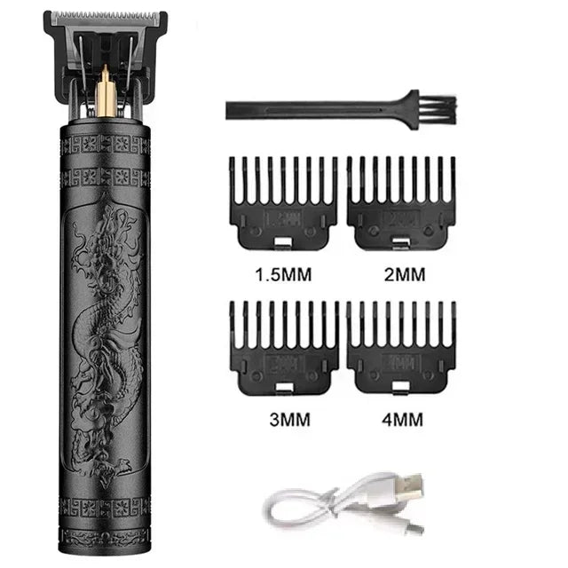 Moktan Sabai Professional Hair Clipper Beard Trimmer USB Rechargeable Barber Shaver 060-BlackDragon