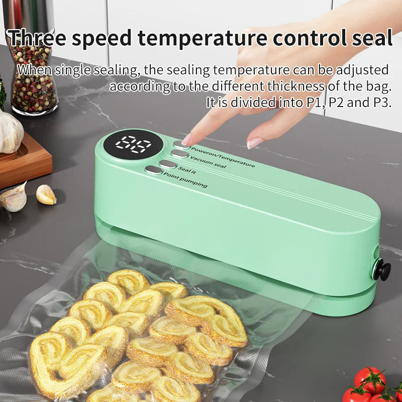 Moktan Sabai Mini Wireless Vacuum Sealer Machine | Portable Automatic Food Saver Airtight Sealing