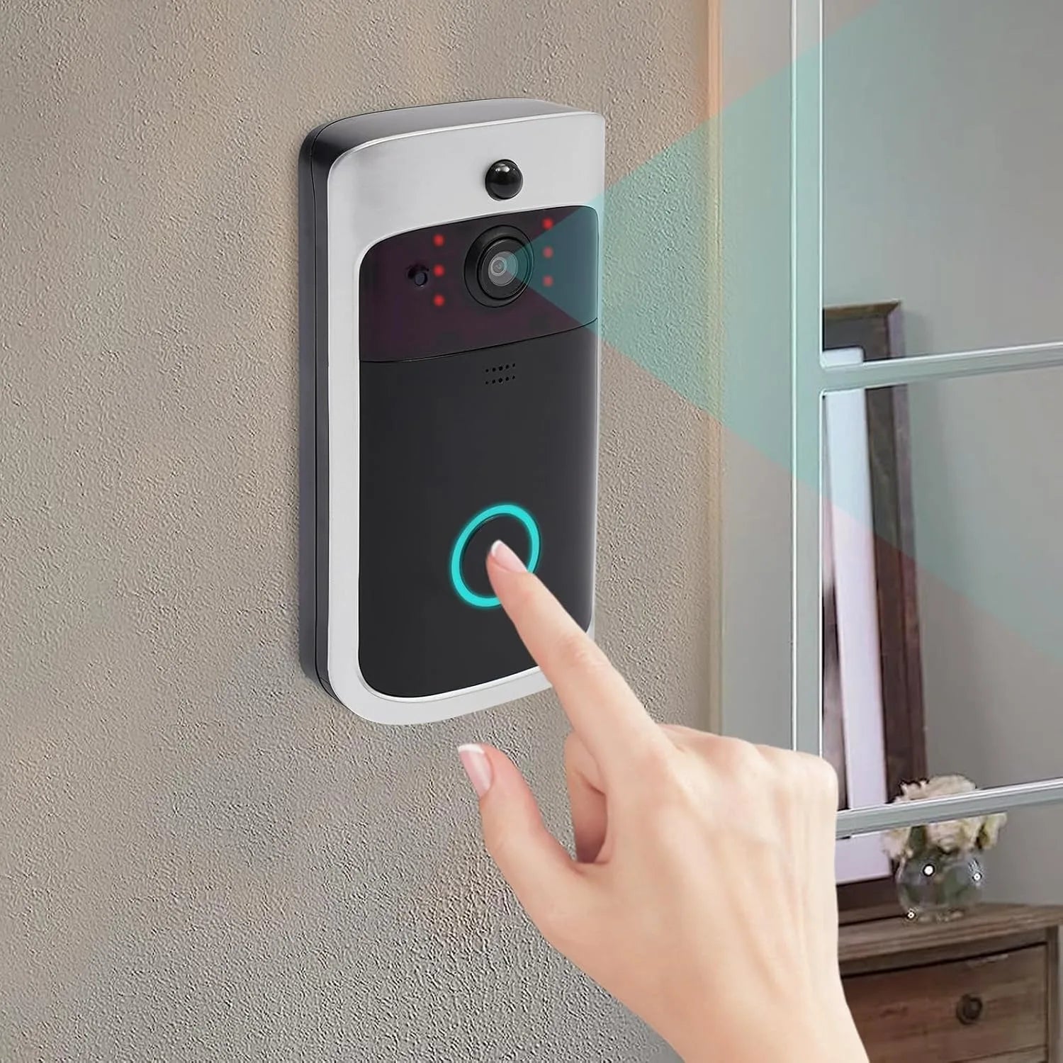 Moktan Sabai Smart WiFi Video Doorbell Camera Night Vision Motion Sensor Voice Control