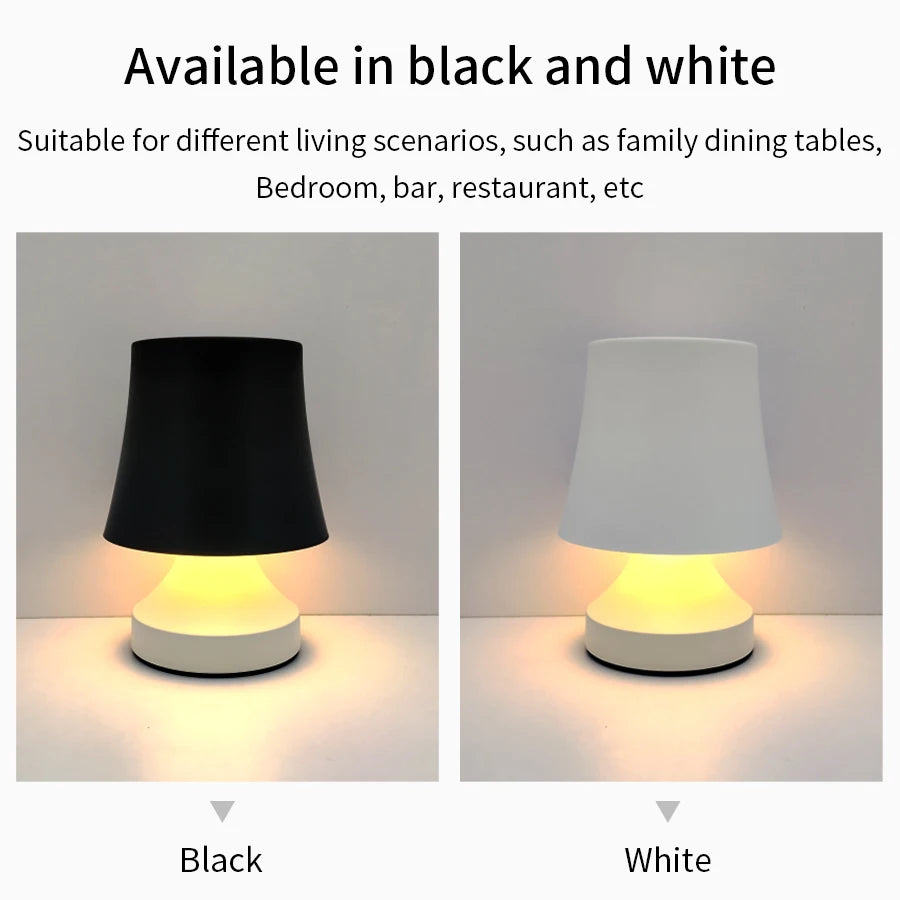 Moktan Sabai LumiNest | Rechargeable LED Desk Lamp with 3-Color Dimmable Bedside Light Decor