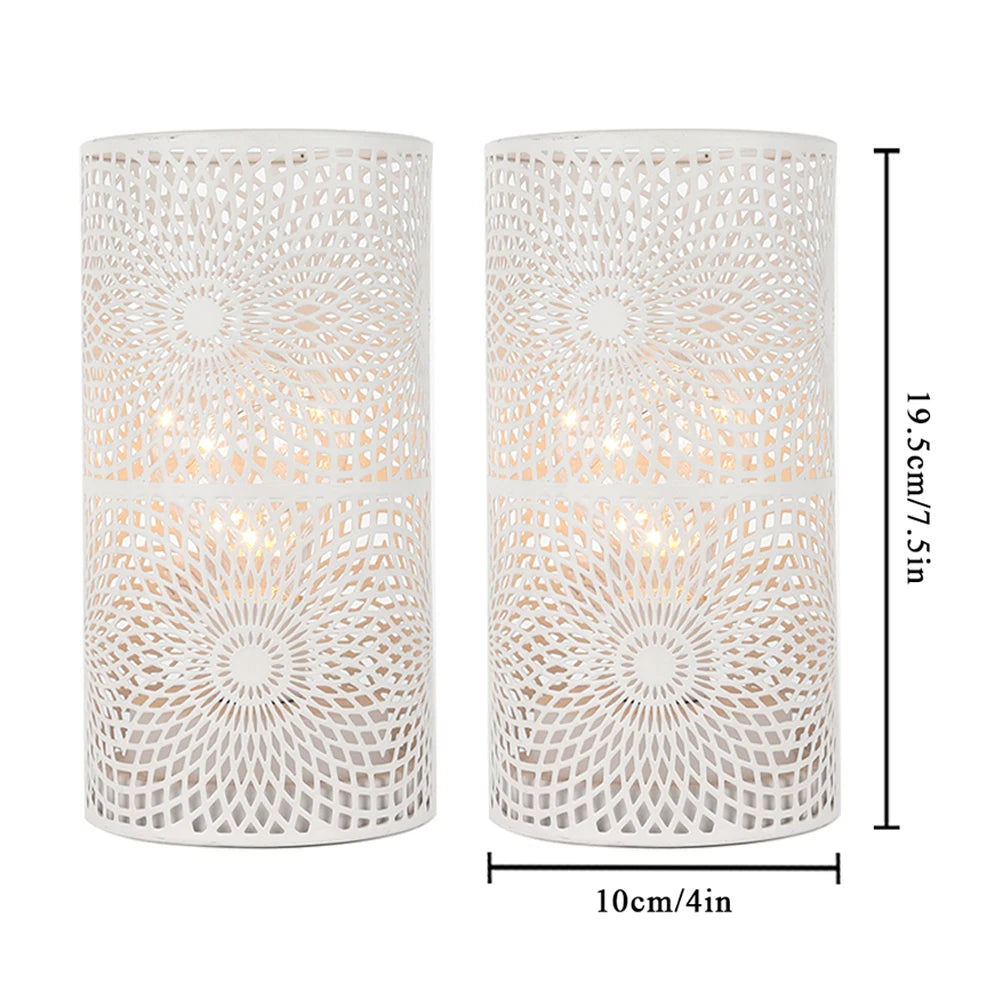 Moktan Sabai 2Pcs Battery LED Table Lamps – Modern Cylinder Cordless Lights for Home & Wedding 2Pcs