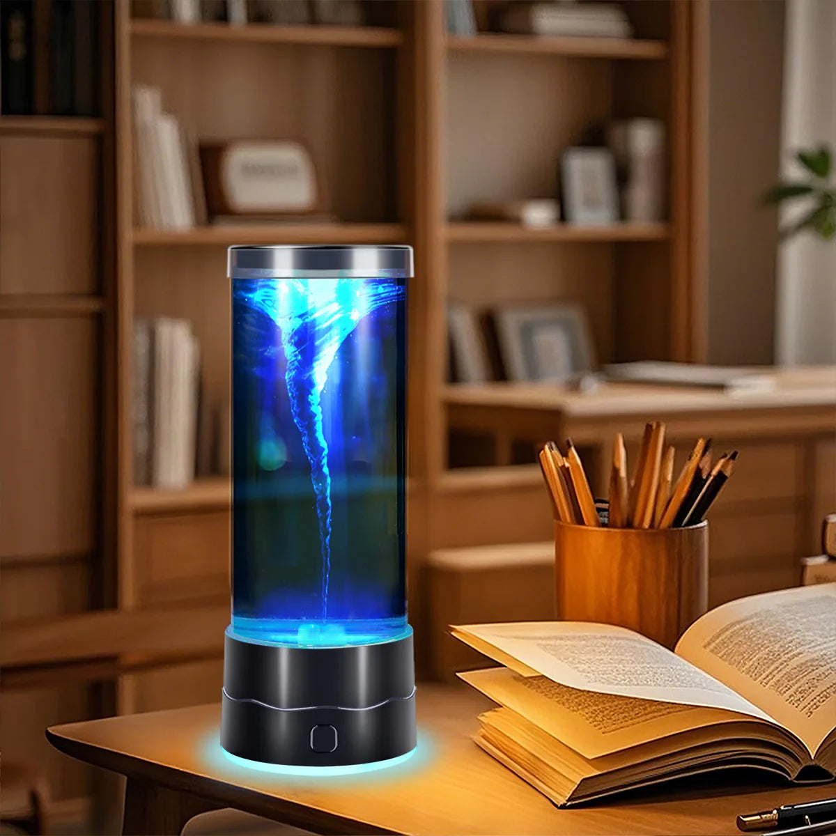 Moktan Sabai LED Tornado Night Light USB Multi-Color Changing Atmosphere Lamp for Kids Home BLACK
