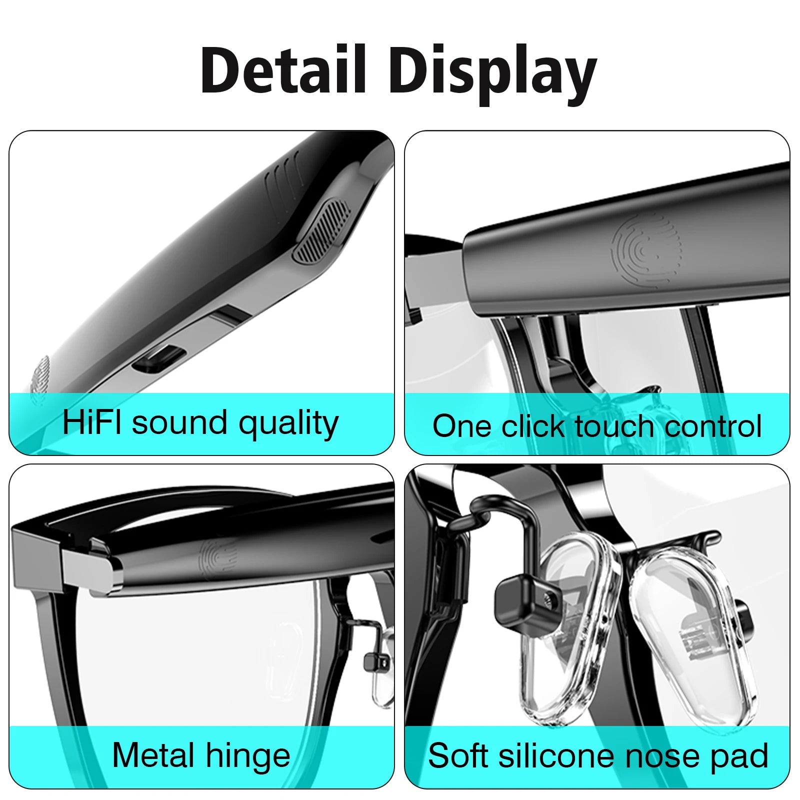 Moktan Sabai Wireless Smart Glasses with Bluetooth Music & Calling for Android iOS Tech