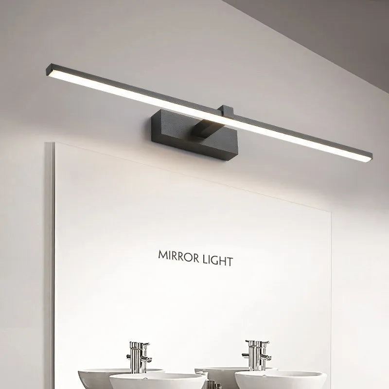 Moktan Sabai LED Bathroom Mirror Light – Waterproof Wall Lamp for Makeup Vanity in White/Black